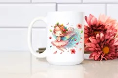 Cute Fairy Tumbling Whimsical | Sublimation | Clipart Product Image 2