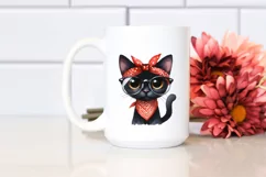Funny Skinny Black Cat with Fancy es Product Image 2