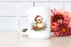 Cute Baby Duck with Santa Hat PNG Product Image 2