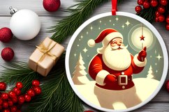 Round Christmas Ornament Sublimation|Clipart Product Image 2
