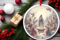 Round Christmas Ornament Sublimation|Clipart Product Image 2