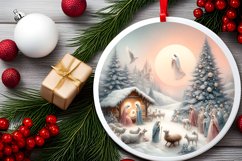 Round Christmas Ornament Sublimation|Clipart Product Image 2