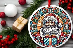 Round Christmas Ornament Sublimation|Clipart Product Image 1