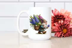 Gnome with Hyacinth Bouquet | Sublimation | Clipart Product Image 2