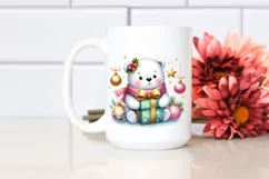 Cute Polar Bear with Gift Box, Transparent PNG Product Image 2