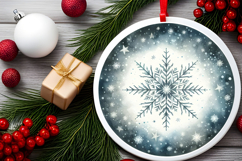 Round Christmass Ornament PNG Product Image 2