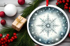 Round Christmass Ornament PNG Product Image 2