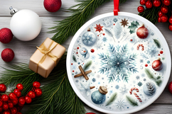 Round Christmass Ornament PNG Product Image 2