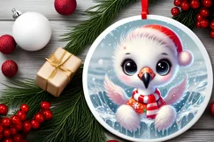 Round Christmas Ornament Sublimation|Clipart Product Image 1