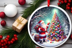 Round Christmas Ornament Sublimation|Clipart Product Image 2