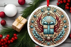Round Christmas Ornament Sublimation|Clipart Product Image 1