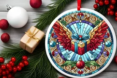 Round Christmas Ornament Sublimation|Clipart Product Image 1