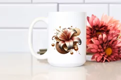Abstract Glossy Lily Round Wood Splash Product Image 2