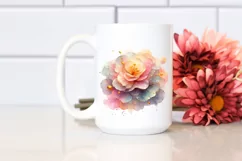 Shiny Begonia Watercolor Splash PNG Product Image 2