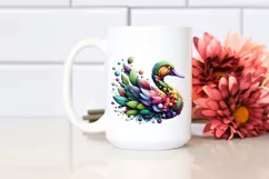 Abstract Vibrant Duck Made of , PNG Product Image 2