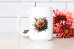 Glossy Marigold Watercolor Splash PNG Product Image 2