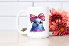 Dove Portrait Confused Goofy Clipart Product Image 2