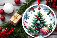 Round Christmas Ornament Sublimation|Clipart Product Image 2