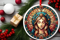 Round Christmas Ornament Sublimation|Clipart Product Image 1