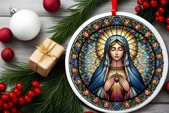 Round Christmas Ornament Sublimation|Clipart Product Image 1