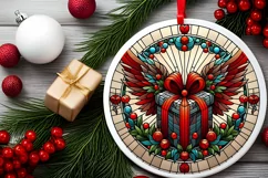 Round Christmas Ornament Sublimation|Clipart Product Image 1