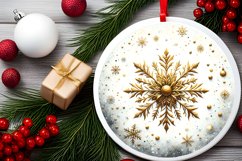 Round Christmas Ornament Sublimation|Clipart Product Image 2