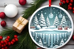Round Christmas Ornament Sublimation|Clipart Product Image 1
