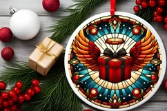 Round Christmas Ornament Sublimation|Clipart Product Image 1