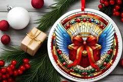 Round Christmas Ornament Sublimation|Clipart Product Image 1