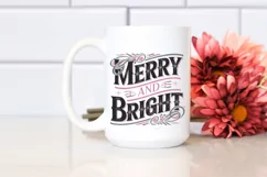Retro Merry and Bright Christmas Png Product Image 2