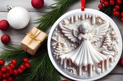 Round Christmas Ornament Sublimation|Clipart Product Image 2