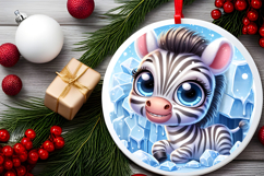 Round Christmass Ornament PNG Product Image 2