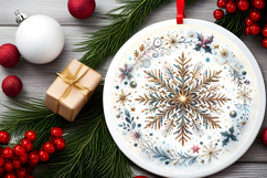 Round Christmass Ornament PNG Product Image 2