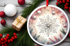 Round Christmass Ornament PNG Product Image 2