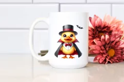 Funny Watercolor Vampire Duck Sublimation Clipart Product Image 2