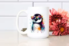 Quirky Colorful Penguin Sunglasses | Clipart Product Image 2