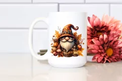 Watercolor Autumn Gnome PNG Product Image 2
