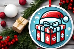 Round Christmas Ornament Sublimation|Clipart Product Image 2