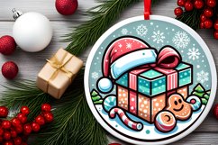 Round Christmas Ornament Sublimation|Clipart Product Image 2