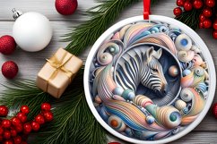 Round Christmas Ornament Sublimation|Clipart Product Image 2