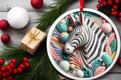 Round Christmas Ornament Sublimation|Clipart Product Image 2
