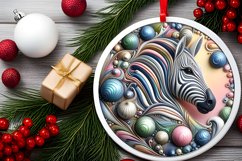 Round Christmas Ornament Sublimation|Clipart Product Image 2