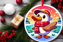 Round Christmas Ornament Sublimation|Clipart Product Image 1