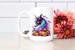 Vibrant Drawing of Unicorn for Halloween | Clipart Product Image 2