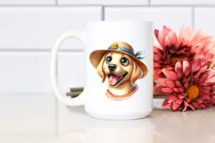 Labrador with Sun Hat and Goofy Smile | Sublimation Clipart Product Image 2