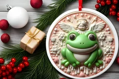 Round Christmas Ornament Sublimation|Clipart Product Image 1