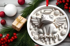 Round Christmas Ornament Sublimation|Clipart Product Image 1