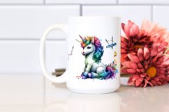 Colorful Baby Unicorn on Street Corner PNG Product Image 2
