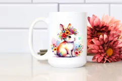 Cartoon Bunny with Flower Crown, High-Res PNG Product Image 2