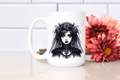 Watercolor Gothic Girl PNG Product Image 2